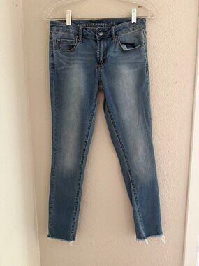 Articles of Society Skinny Jeans Raw Hem Light Wash Size 26